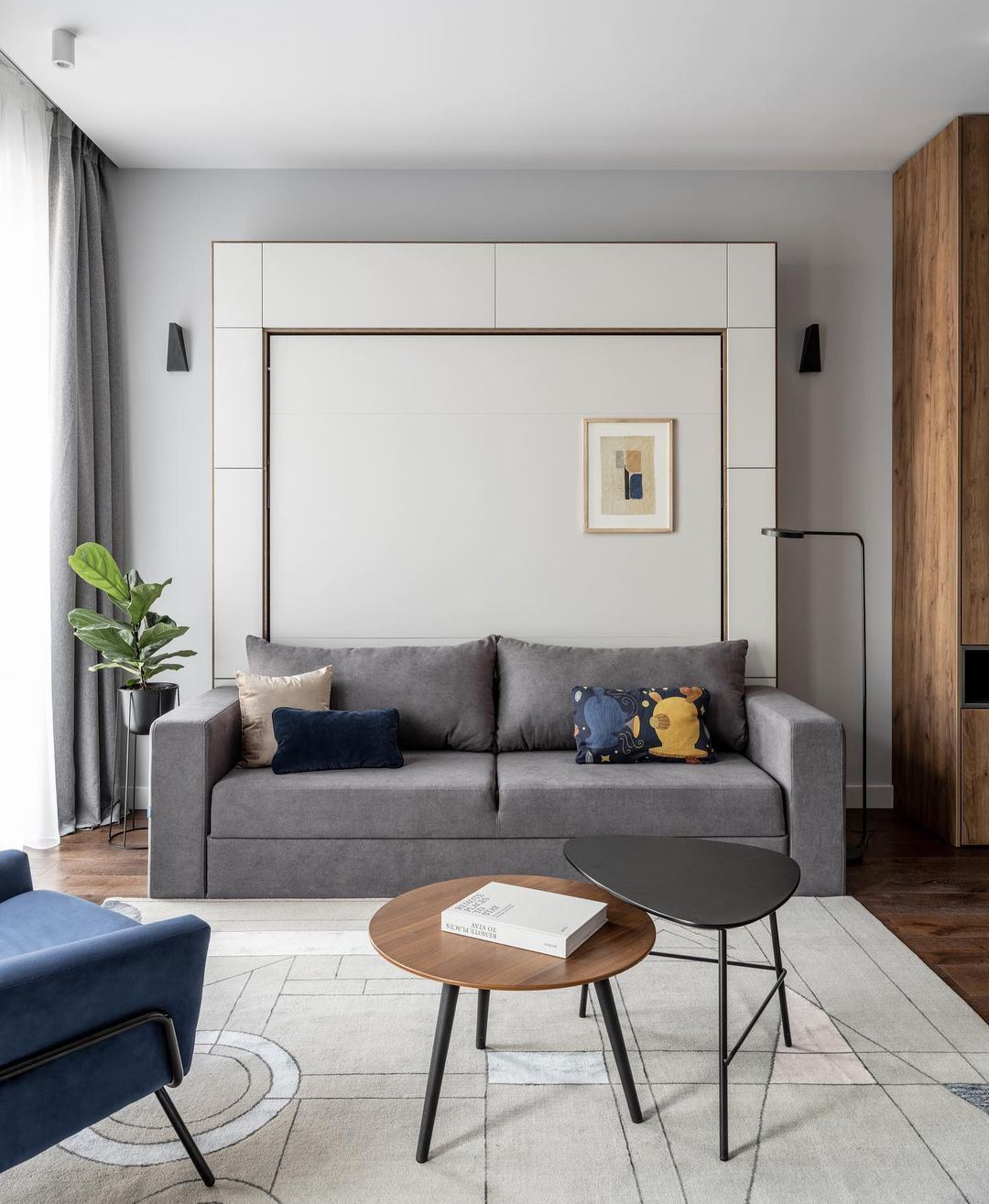 Дизайнерский ковер Bauhaus в гостиной