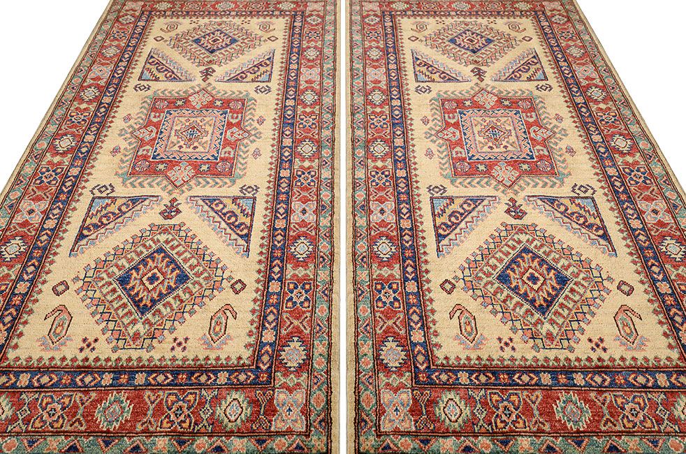 Шерстяной ковер ручной вязки KAZAKH, размер 167x96cm изображение