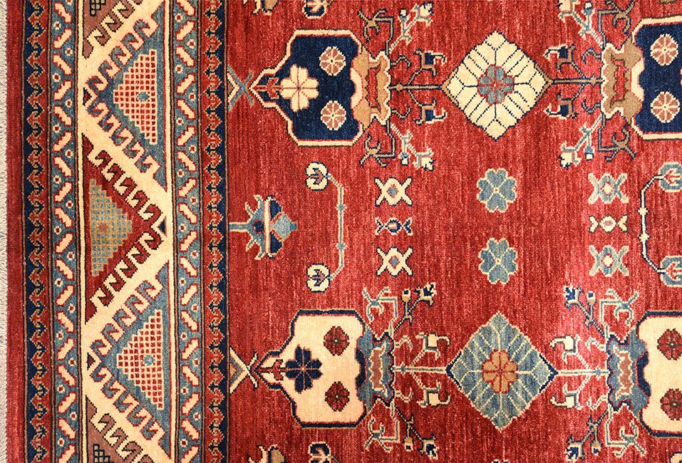 Прямоугольный Кавказский ковер ручного плетения KAZAKH 324x256cm смотреть фото