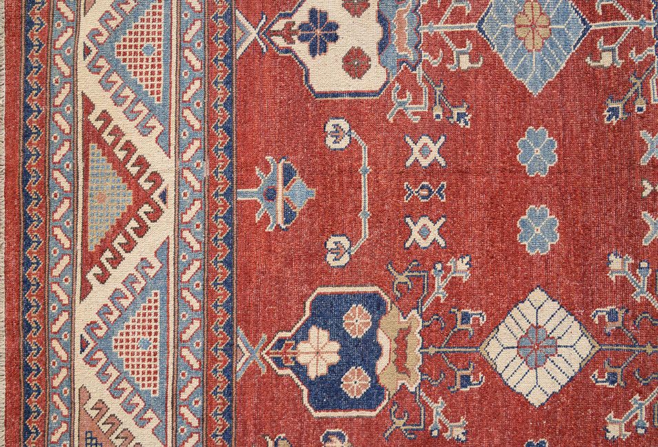 Фото шерстяной Прямоугольный ковер KAZAKH