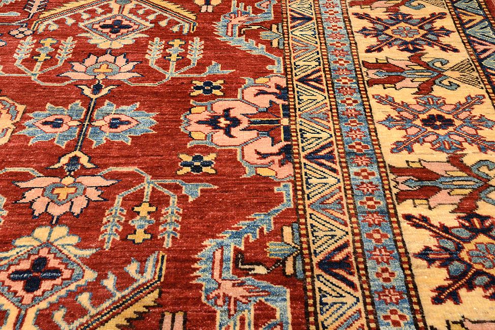 Кавказский ковер Кавказский ковер шерстяной Прямоугольный 295x214cm фото крупным планом