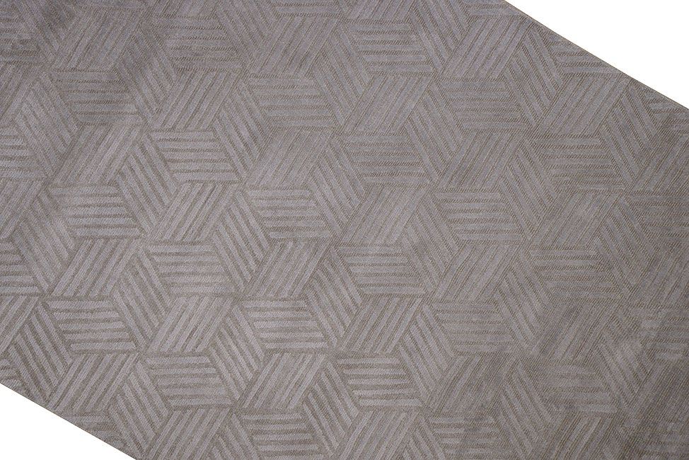 Индийский ковер Ковер "Мэдисон" из шелка и шерсти Прямоугольный 285x183cm фото крупным планом