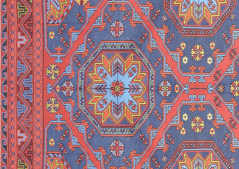 Кавказский ковер Дагестанский сумах безворсовый Прямоугольный 353x203cm фото крупным планом