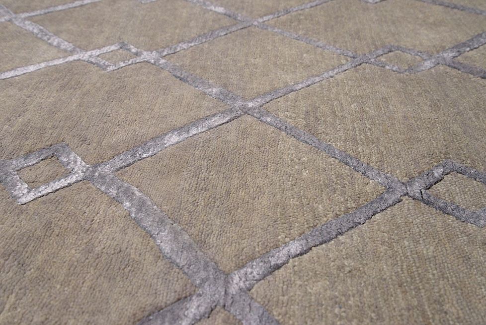 Индийский ковер MARRAKECH из шелка и шерсти Прямоугольный 297x252cm фото крупным планом