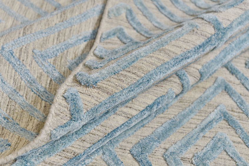 Индийский ковер VILEN безворсовый Прямоугольный 299x248cm фото крупным планом