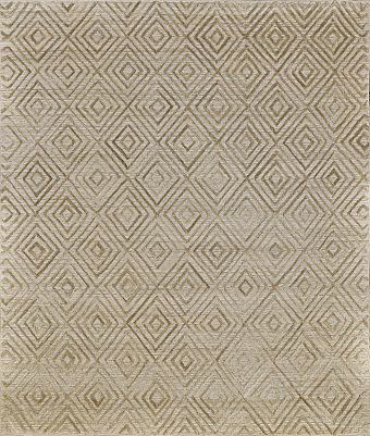 Безворсовый Индийский ковер Vilen №2906 289x245cm из шерсти и бамб. шелка