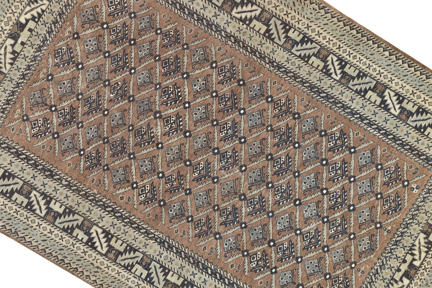 Индийский ковер SHIRVAN VINTAGE шерстяной Прямоугольный 205x170cm фото крупным планом