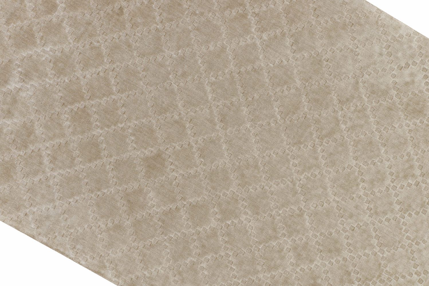 Индийский ковер DOUGLAS из шелка и шерсти Прямоугольный 276x182cm фото крупным планом