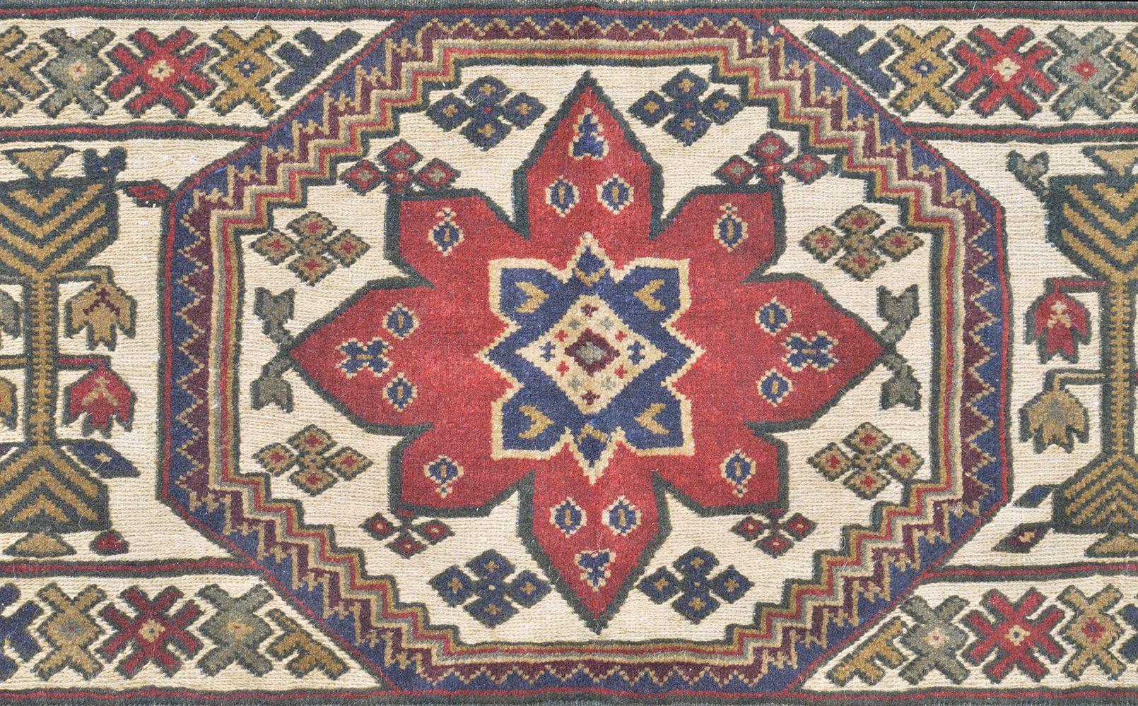 Пакистанский ковер GERAT безворсовый Прямоугольный 188x128cm фото крупным планом