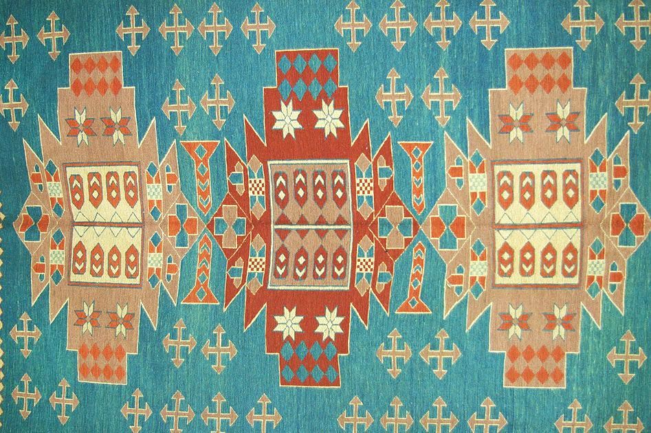 Безворсовый ковер ручной вязки SUMAKH, размер 212x183cmизображение