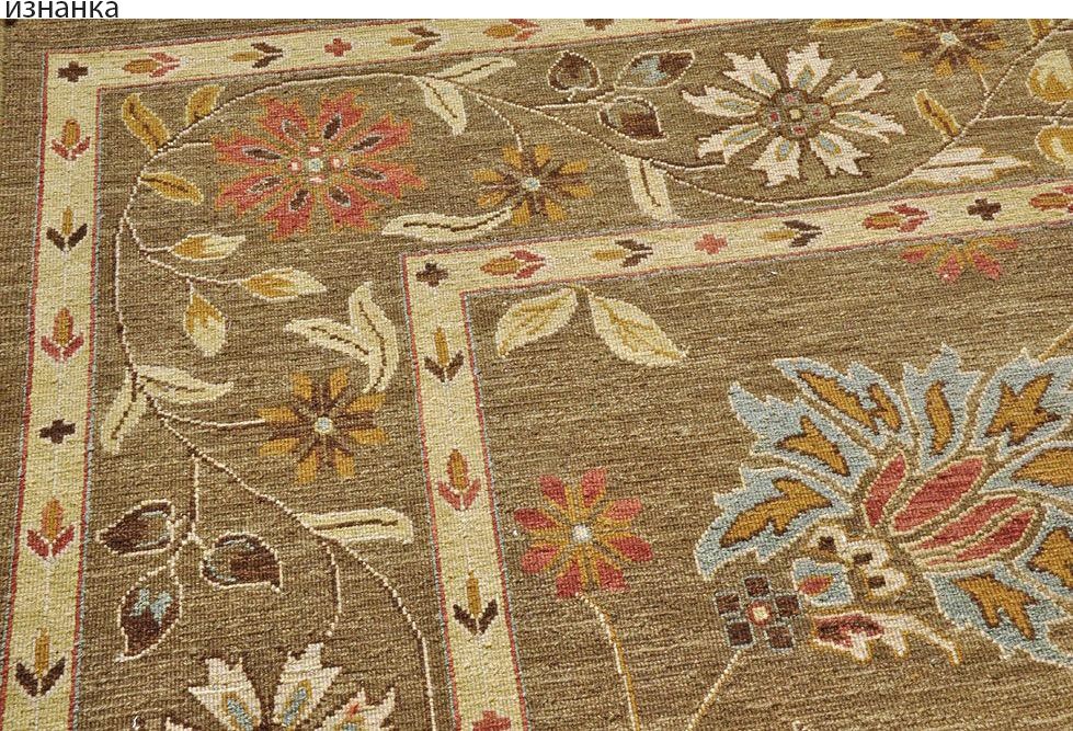 Индийский ковер FLOWERS безворсовый Прямоугольный 542x368cm фото крупным планом