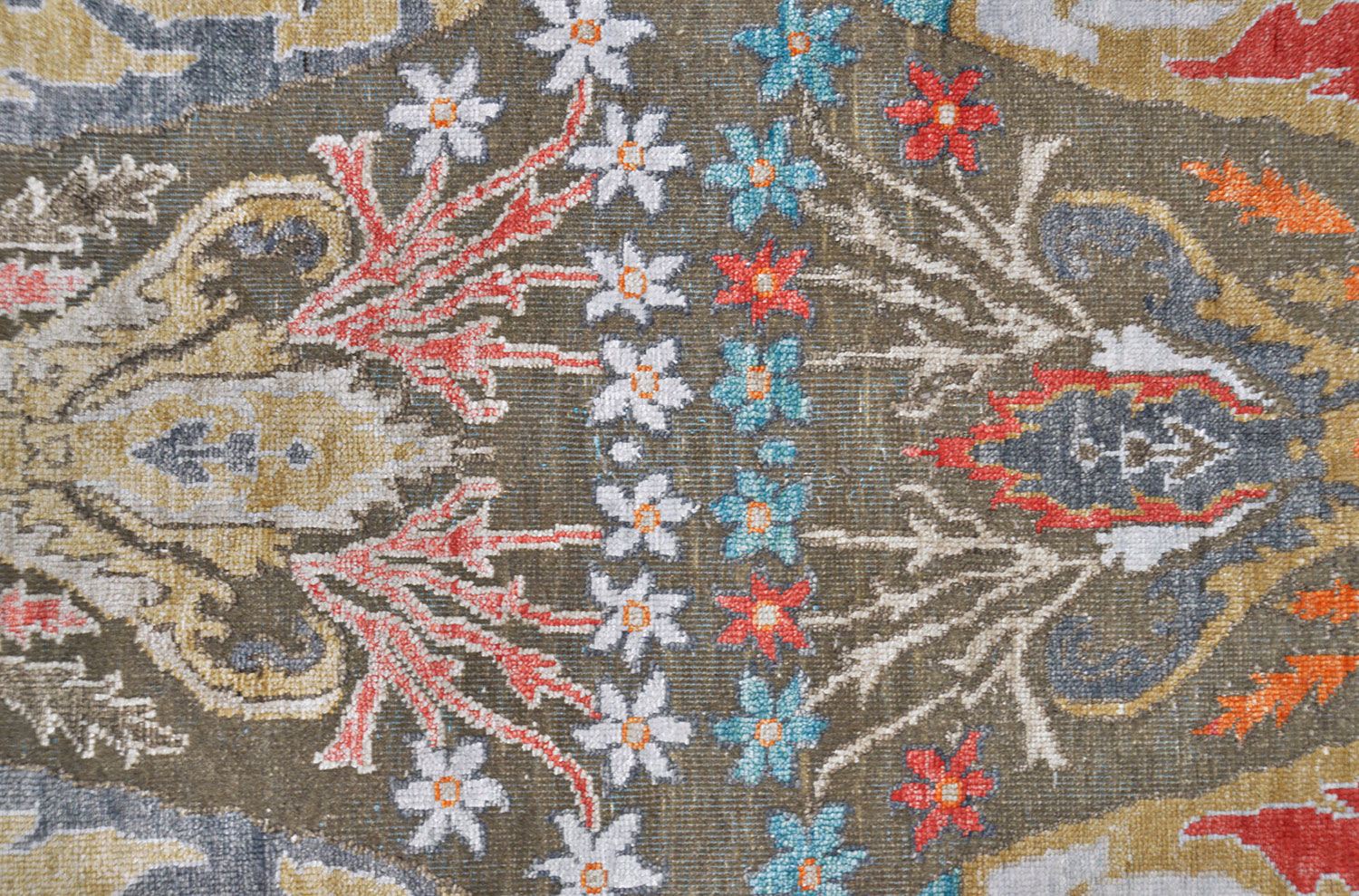 Индийский ковер BIJAR из шелка и шерсти Прямоугольный 240x161cm фото крупным планом
