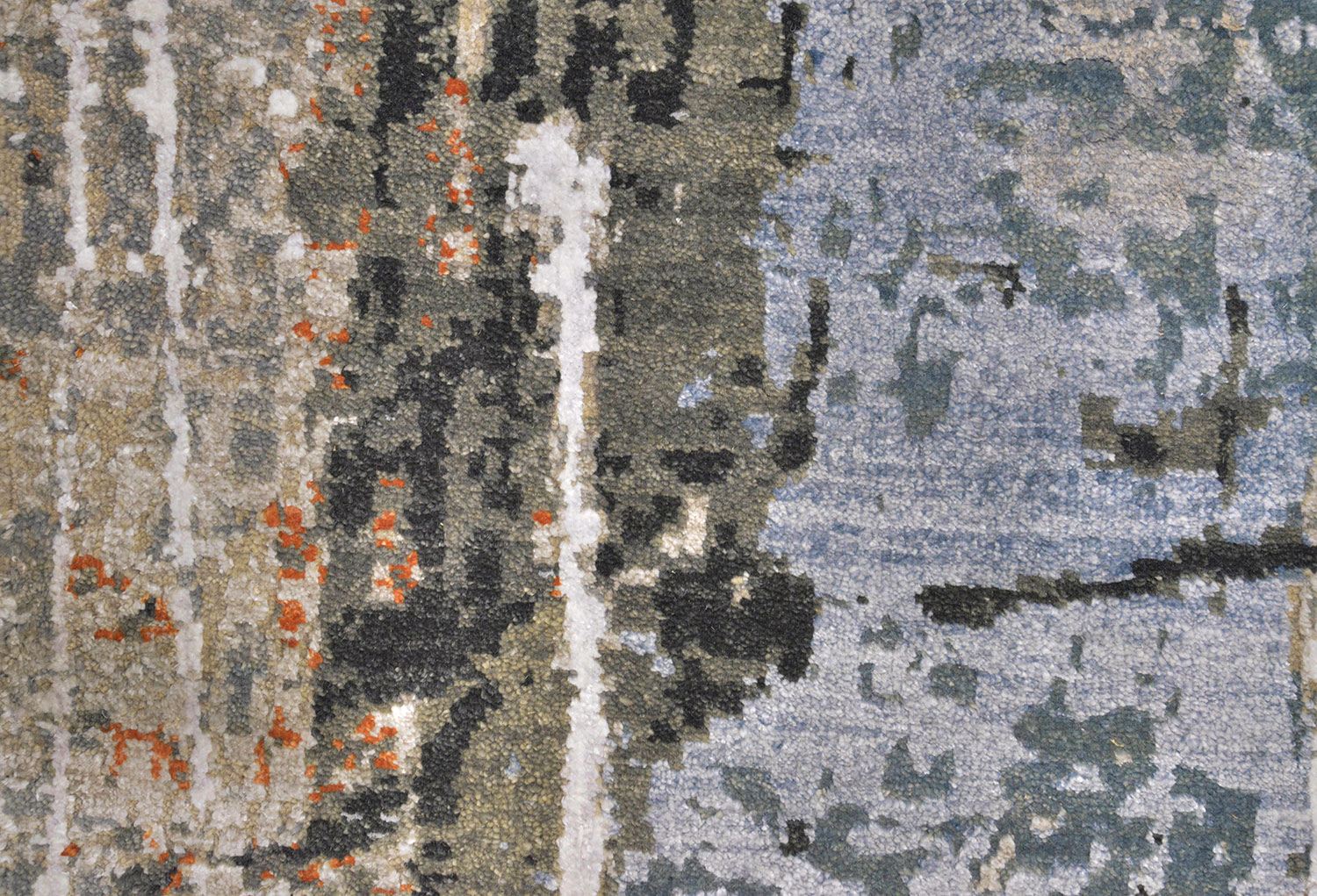 Индийский ковер URBAN из шелка и шерсти Прямоугольный 303x242cm фото крупным планом