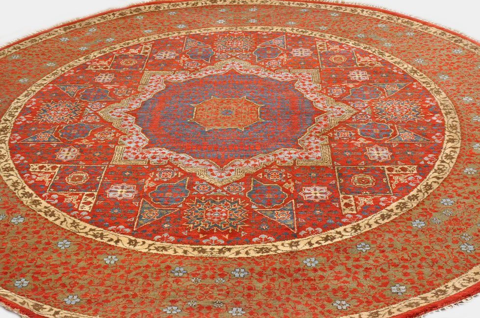 Фото шерстяной Круглый ковер MAMLUK