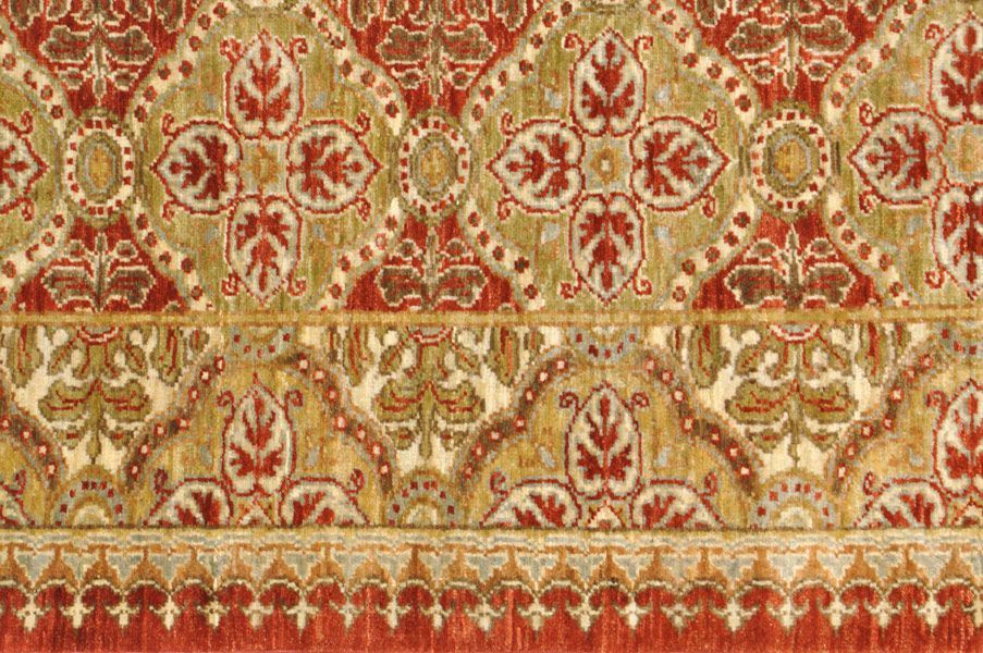 Пакистанский ковер SALTANI шерстяной Прямоугольный 147x117cm фото крупным планом