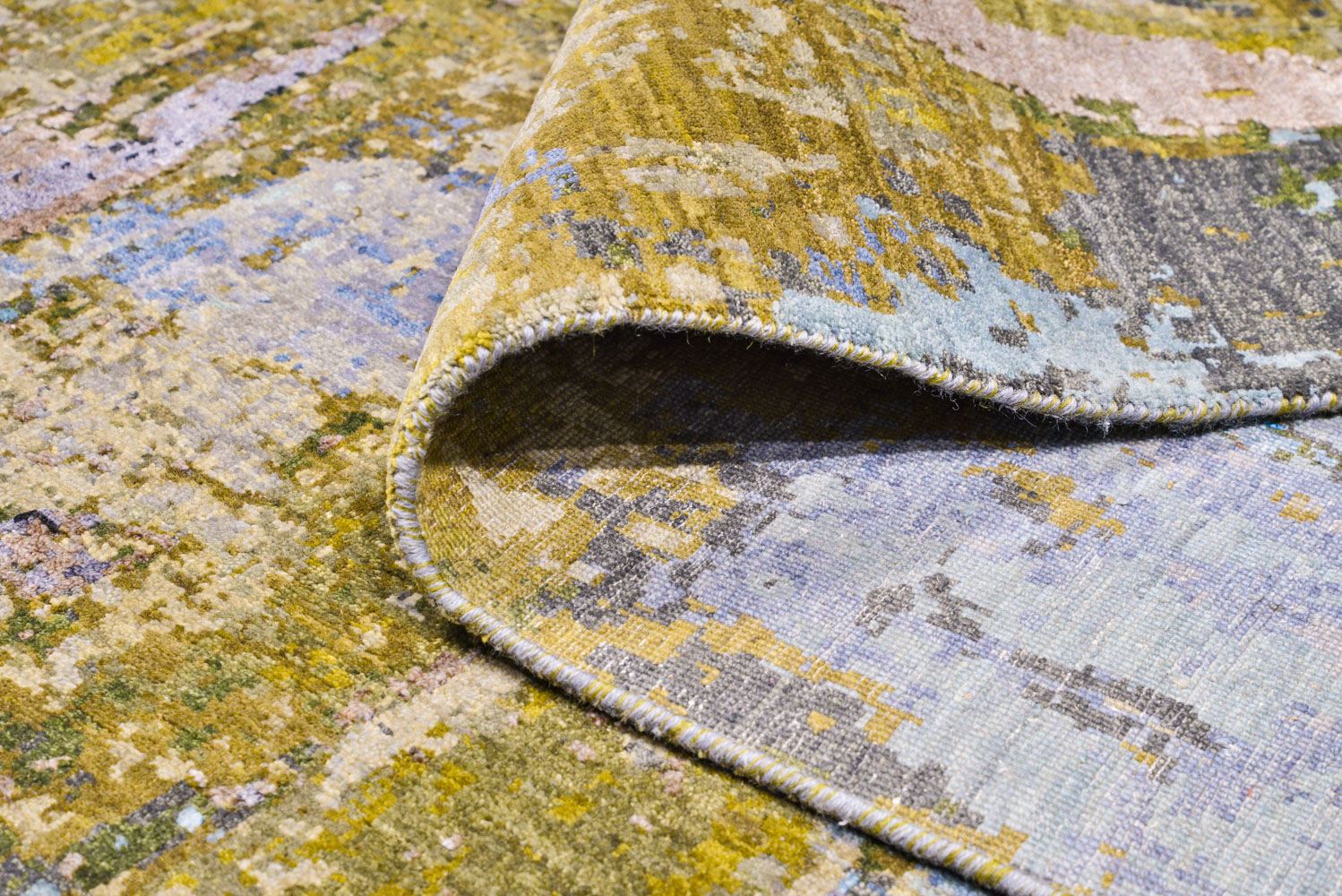 Индийский ковер URBAN из шелка и шерсти Прямоугольный 310x245cm фото крупным планом