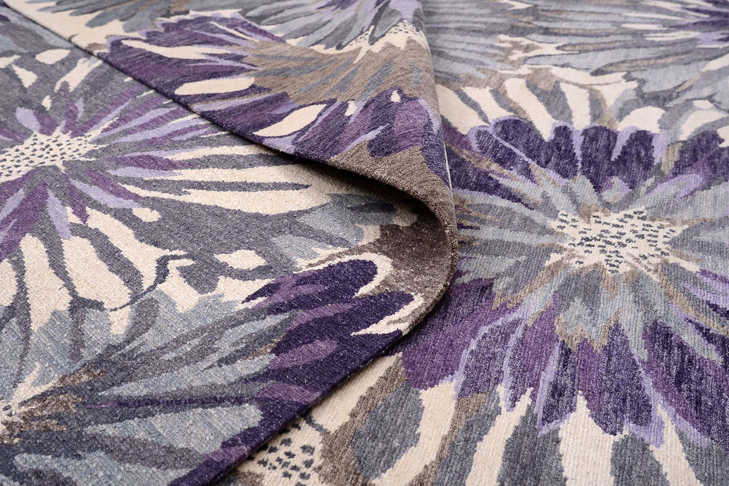 Ковер ручной вязки SUNBURST LAVENDER из шелка и шерсти, размер 305x244cm изображение