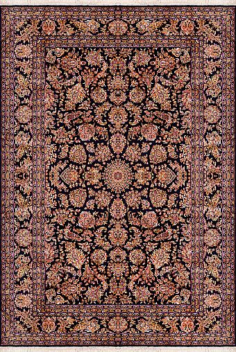 Шелковый Индийский ковер Kashmir №3357 272x184cm