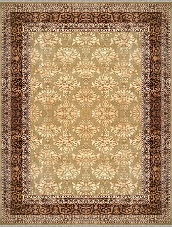 Современный Индийский ковер Damask №2230 394x298cm из шерсти и шелка в стиле неоклассика
