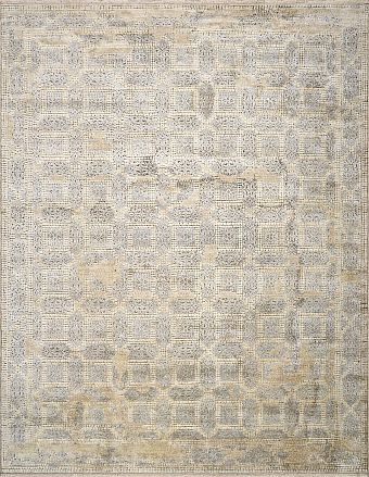 Современный Индийский ковер Mosaic №3399 316x245cm из шерсти и бамб. шелка в стиле неоклассика