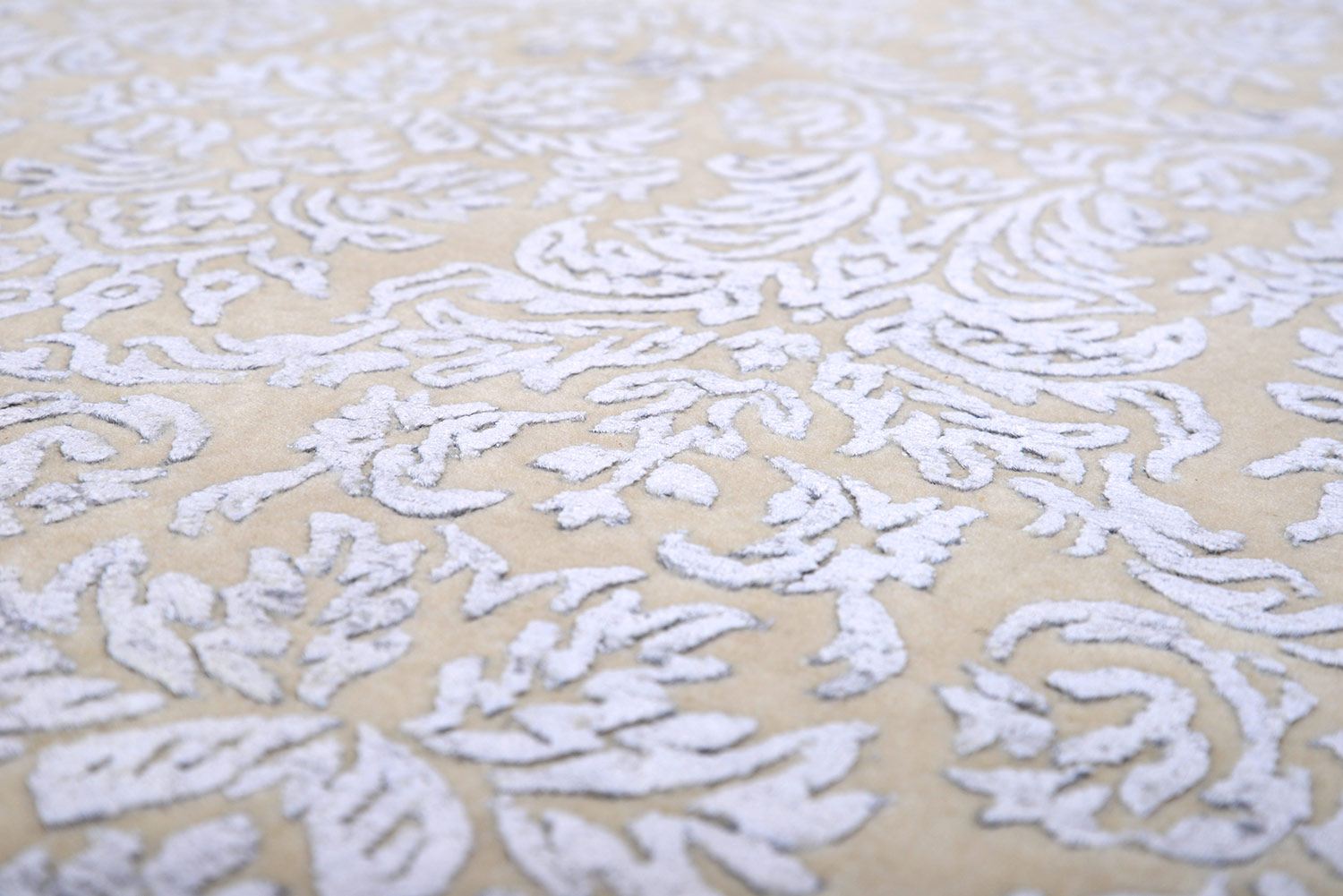 Индийский ковер DAMASK из шелка и шерсти Прямоугольный 424x307cm фото крупным планом