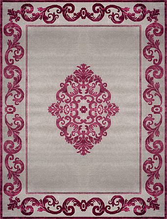Современный Индийский ковер Baroque №3437 423x307cm из шерсти и шелка в стиле неоклассика