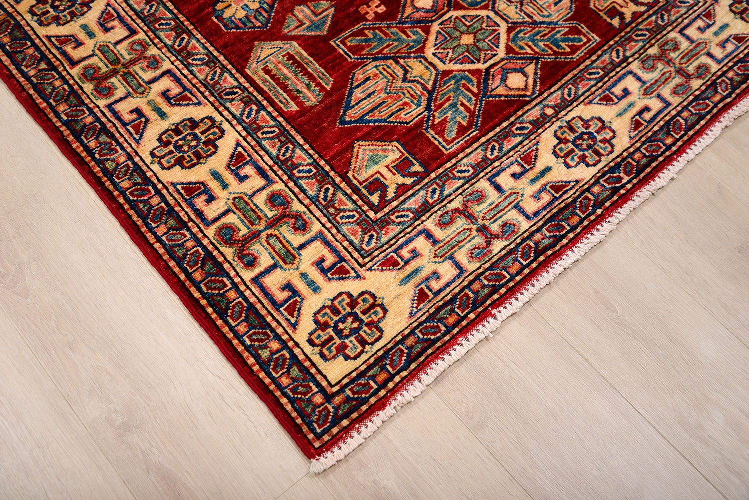 Шерстяной ковер ручной вязки KAZAKH, размер 140x99cm изображение