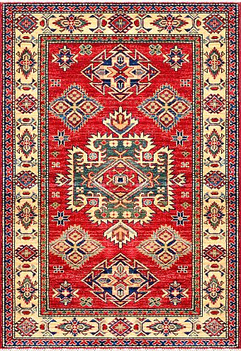 Шерстяной Кавказский ковер Kazakh №3507 144x100cm