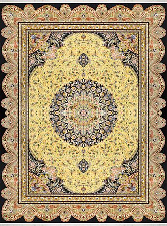 Шелковый Индийский ковер Medallion №1630 372x279cm