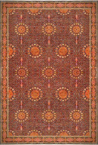 Шелковый Индийский ковер Ardebil №1643 548x366cm