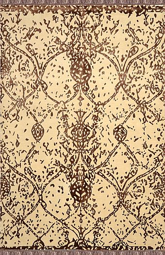 Современный Индийский ковер Amboise №3539 180x120cm из шерсти и бамб. шелка в стиле неоклассика
