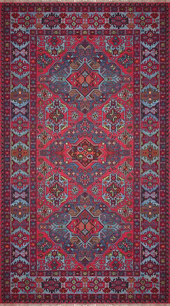 Безворсовый Дагестанский ковер Sumakh №3545 400x237cm из шерсти