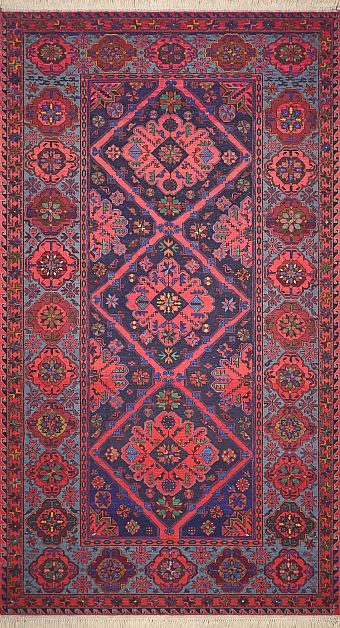 Безворсовый Дагестанский ковер Sumakh №3548 393x214cm из шерсти