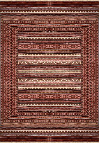 Безворсовый Персидский ковер Zinjan №3557 280x182cm из шерсти