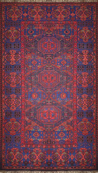 Безворсовый Дагестанский ковер Sumakh №3561 420x220cm из шерсти