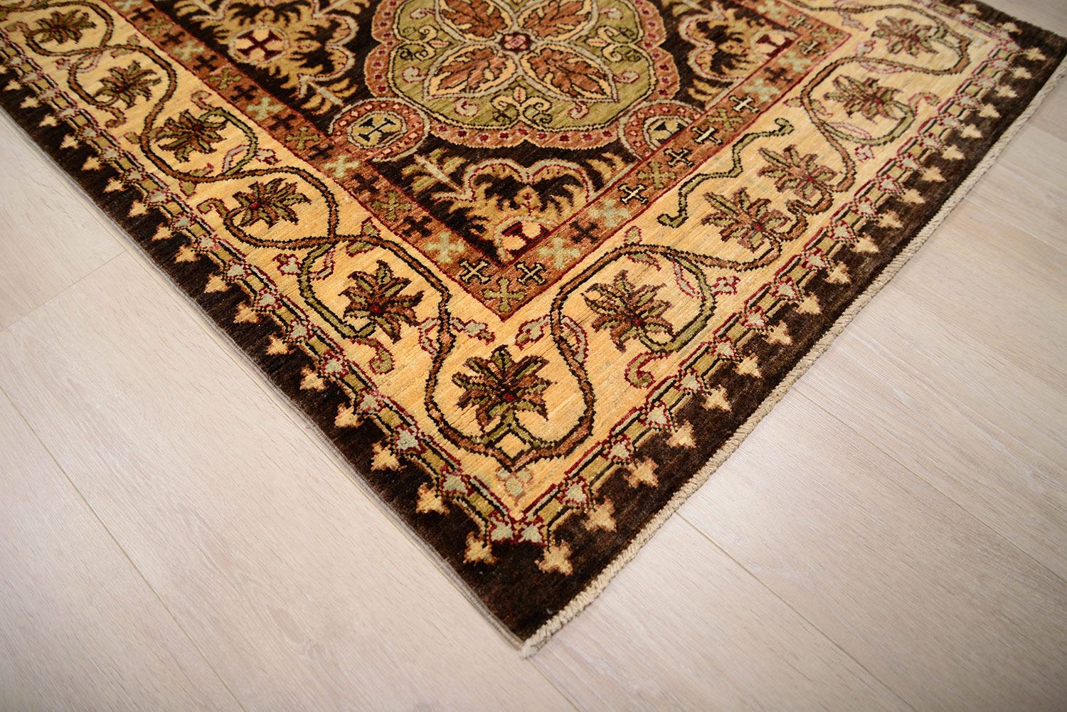 Шерстяной ковер ручной вязки SALTANI, размер 329x93cm изображение