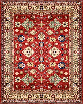 Шерстяной Азербайджанский ковер Kazakh №1521 300x246cm