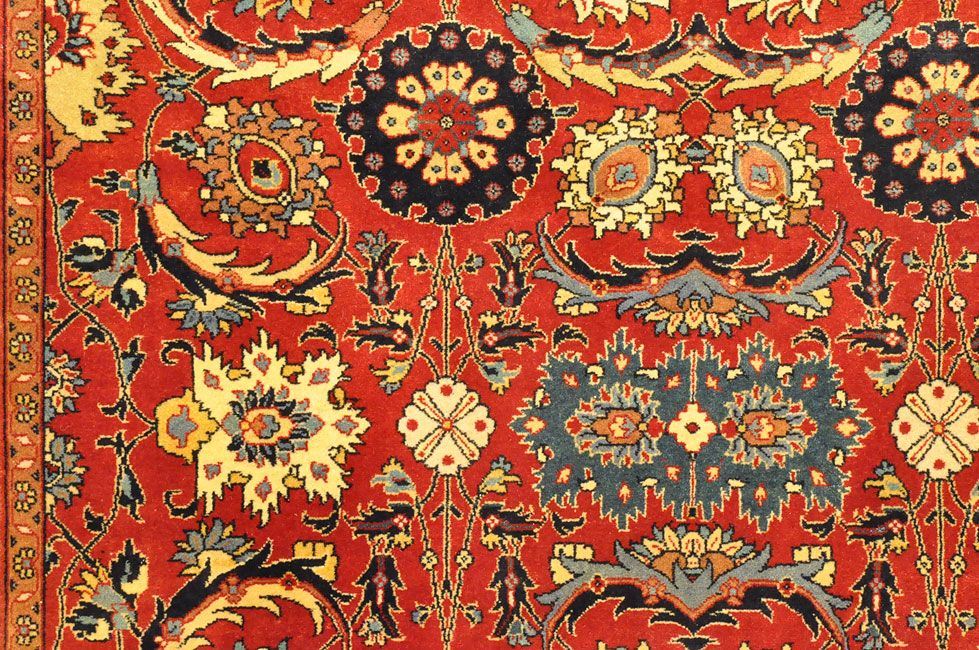 Индийский ковер SULTANABAD шерстяной Прямоугольный 184x124cm фото крупным планом