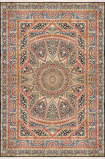 Шелковый Индийский ковер Gombad №2500 273x184cm