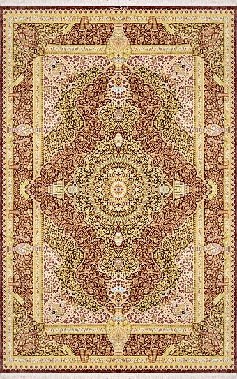 Шелковый Иранский ковер Qom №1712 203x135cm