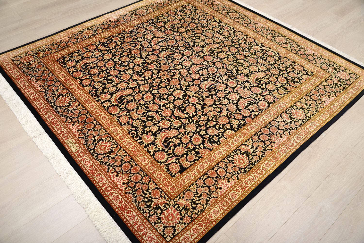 Шелковый ковер ручной вязки QOM, размер 200x200cm изображение