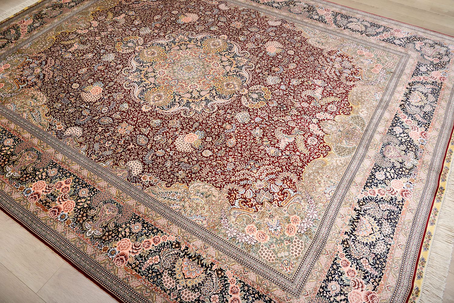 Шелковый ковер ручной вязки HEREKE, размер 305x247cm изображение