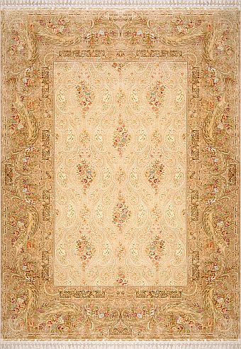 Современный Турецкий ковер Aubusson №1631 305x221cm из шелка в стиле неоклассика