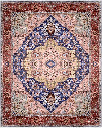 Шелковый Индийский ковер Serapi №3702 312x241cm