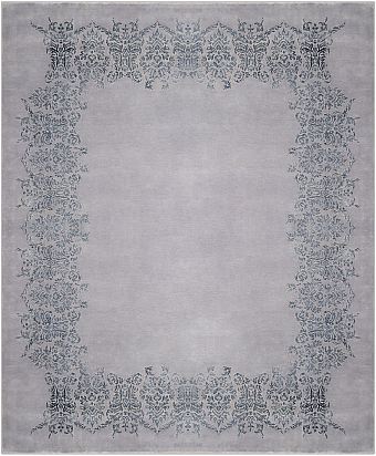 Индийский Damask Frame ковер №3701 305x247cm из шелка и шерсти