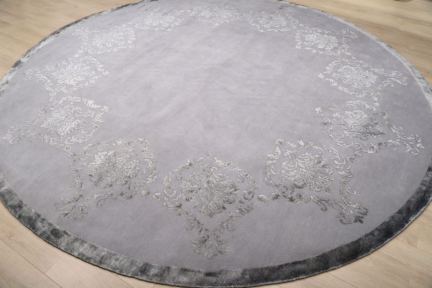 Ковер ручной вязки DAMASK FRAME из шелка и шерсти, размер 304x304cm изображение