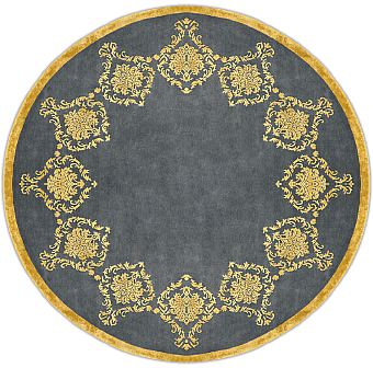 Индийский Damask Frame ковер №3722 249x249cm из шелка и шерсти