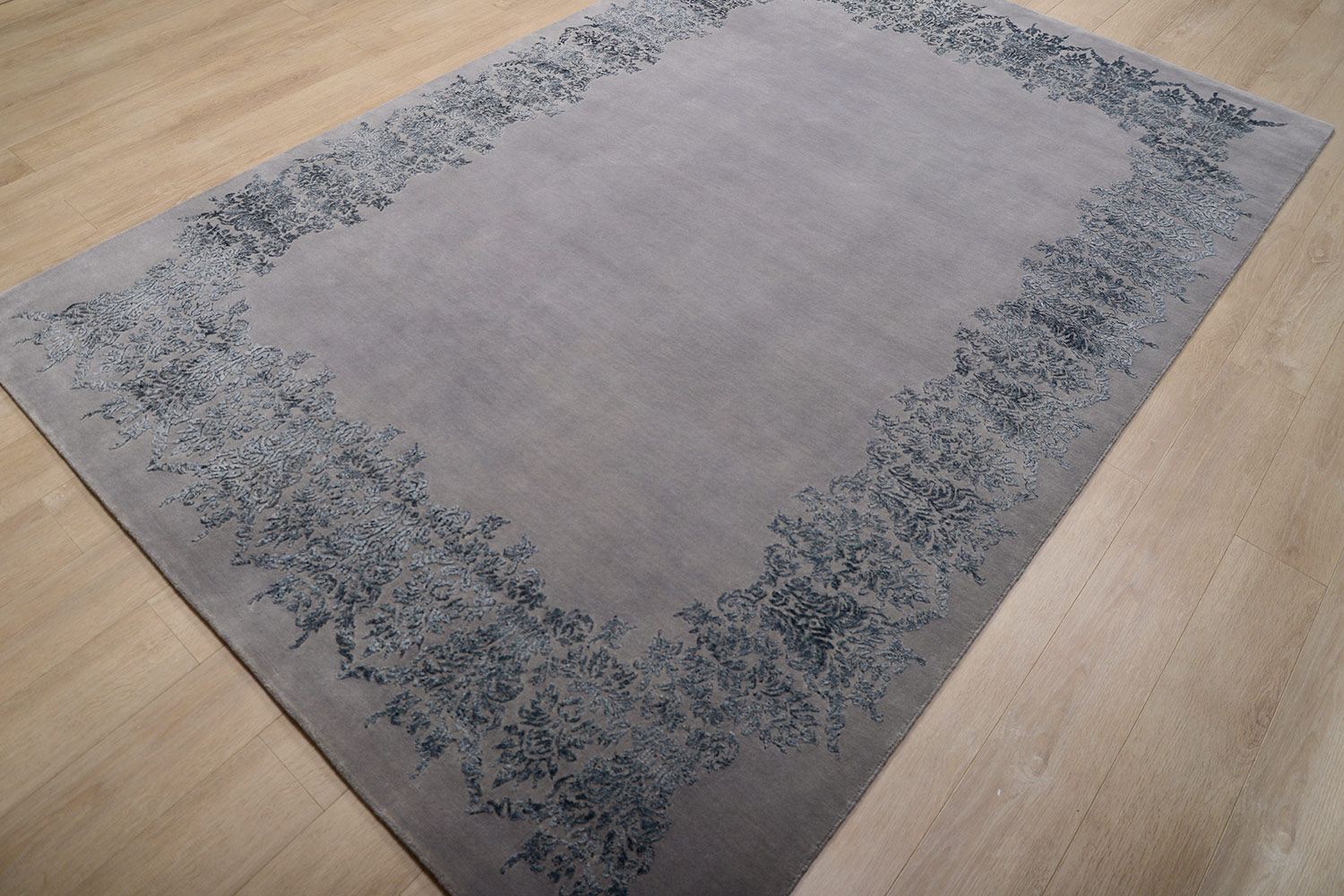 Ковер ручной вязки DAMASK FRAME из шелка и шерсти, размер 275x183cm изображение