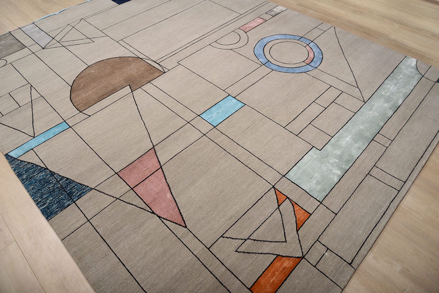 Ковер ручной вязки BAUHAUS из шелка и шерсти, размер 310x249cm изображение