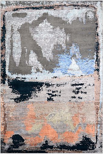 Индийский Rothko ковер №3743 300x198cm из шелка и шерсти